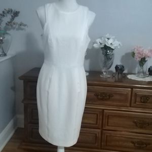 H & M Women's Creme Sleeveless Dress Sz  10